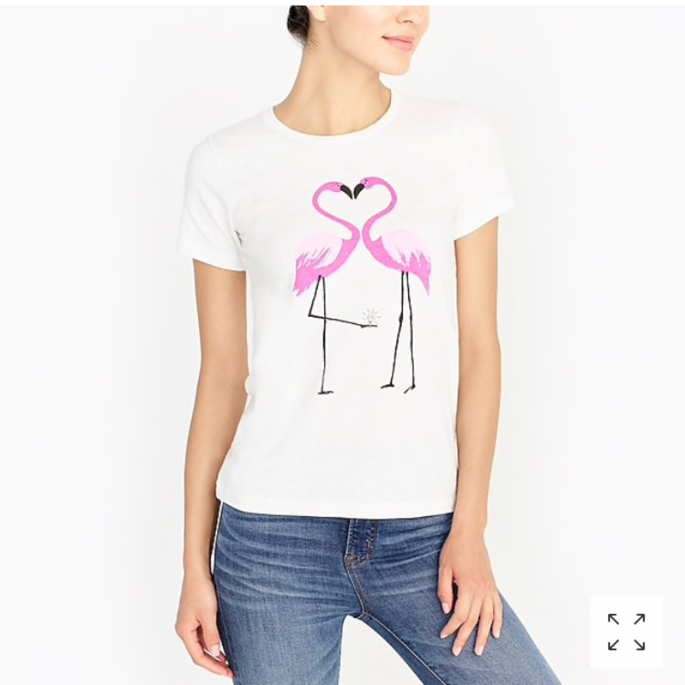 J Crew Flamingo Tee